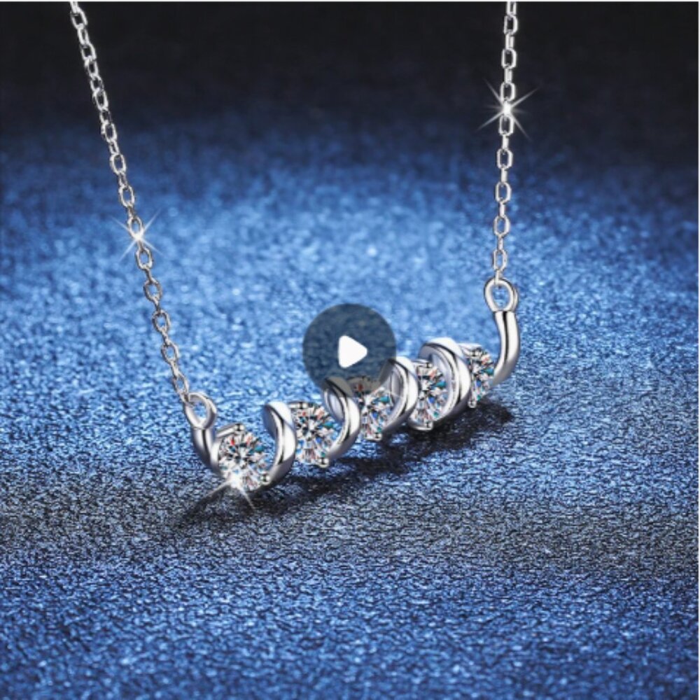 S925 Silver 1.5 Carat CZ Necklace 20" Long - Picture 4 of 4